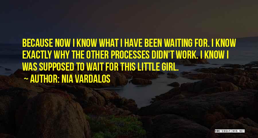 Nia Vardalos Quotes: Because Now I Know What I Have Been Waiting For. I Know Exactly Why The Other Processes Didn't Work. I