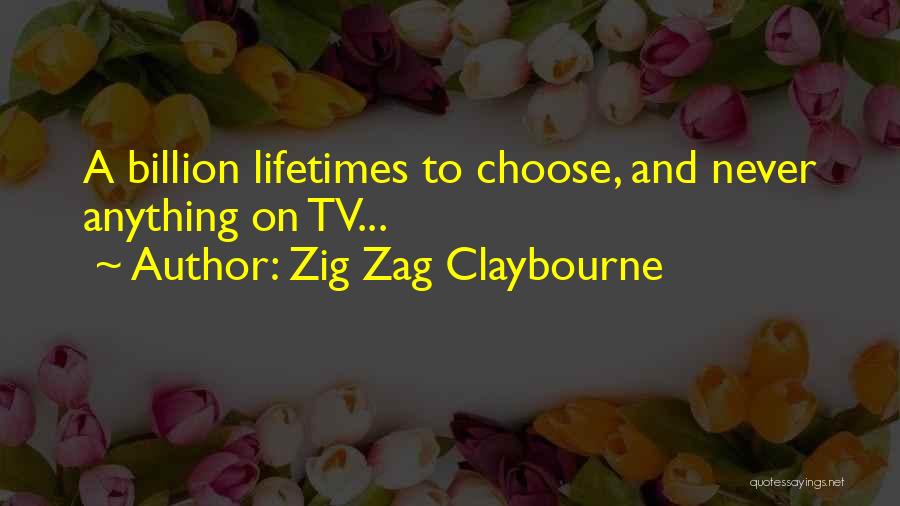 Zig Zag Claybourne Quotes: A Billion Lifetimes To Choose, And Never Anything On Tv...