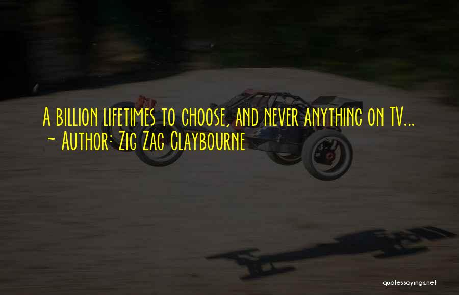 Zig Zag Claybourne Quotes: A Billion Lifetimes To Choose, And Never Anything On Tv...