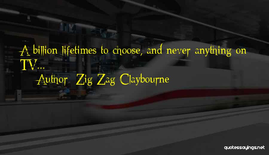 Zig Zag Claybourne Quotes: A Billion Lifetimes To Choose, And Never Anything On Tv...