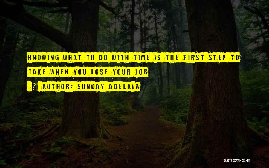 Sunday Adelaja Quotes: Knowing What To Do With Time Is The First Step To Take When You Lose Your Job