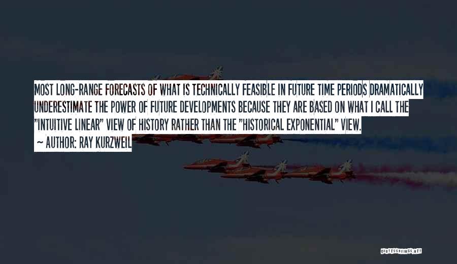 Ray Kurzweil Quotes: Most Long-range Forecasts Of What Is Technically Feasible In Future Time Periods Dramatically Underestimate The Power Of Future Developments Because