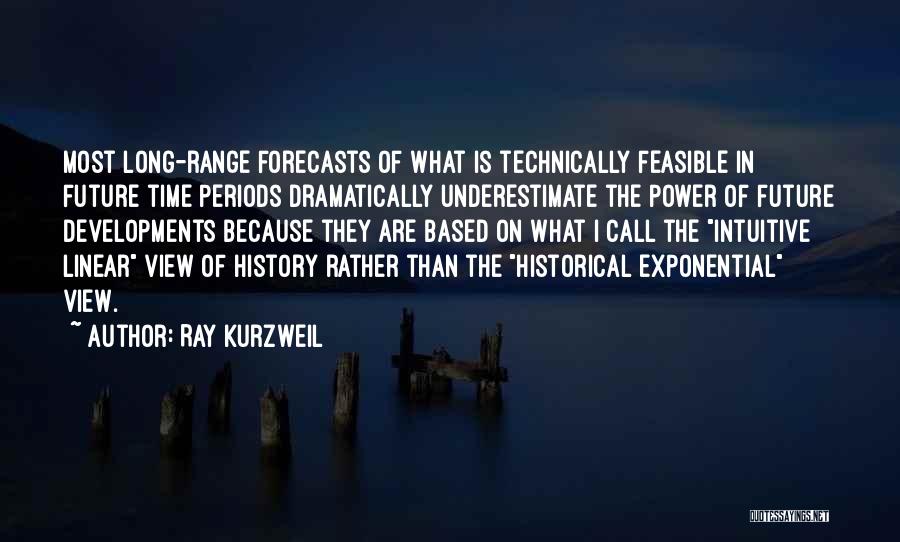 Ray Kurzweil Quotes: Most Long-range Forecasts Of What Is Technically Feasible In Future Time Periods Dramatically Underestimate The Power Of Future Developments Because