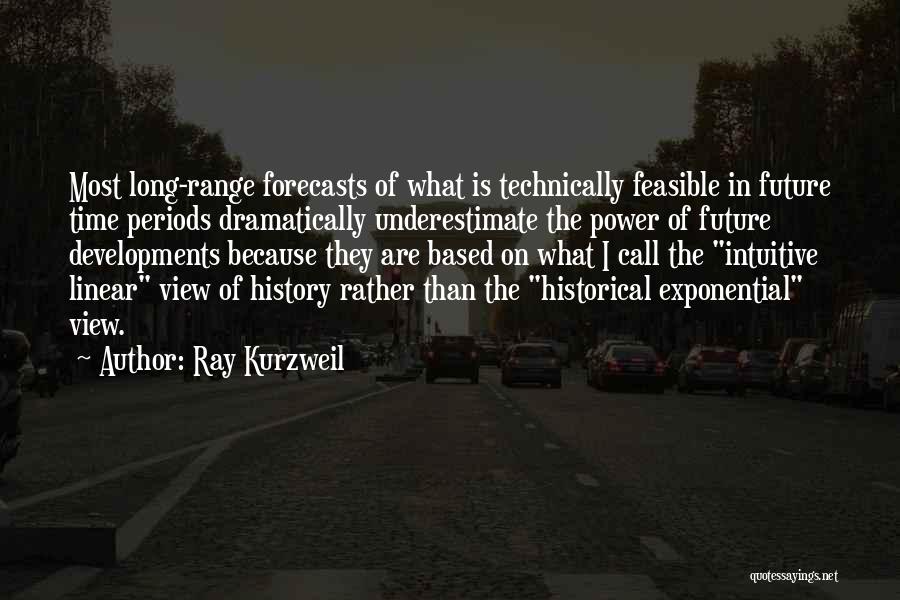 Ray Kurzweil Quotes: Most Long-range Forecasts Of What Is Technically Feasible In Future Time Periods Dramatically Underestimate The Power Of Future Developments Because