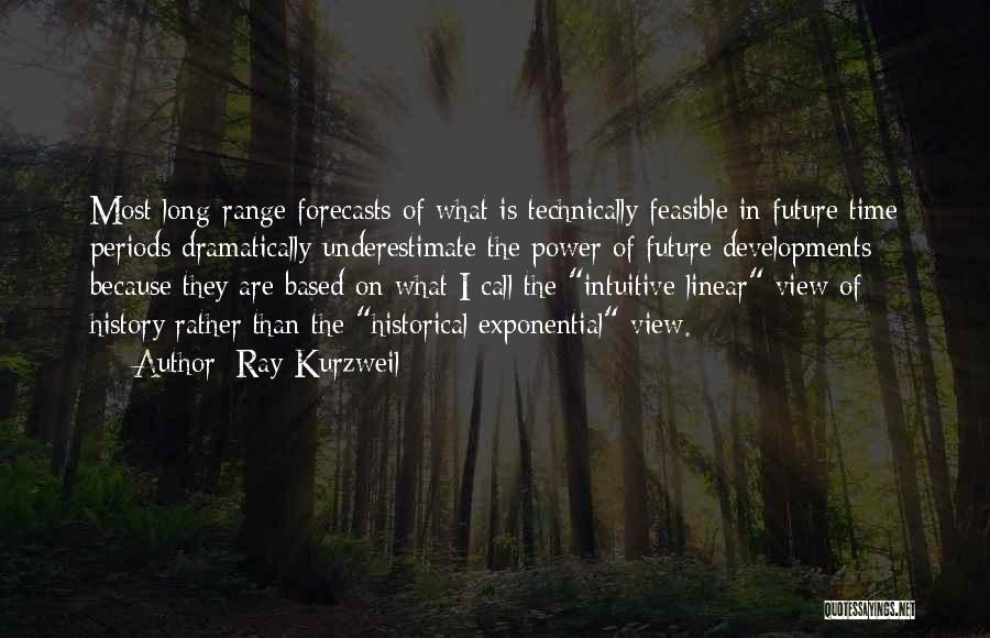 Ray Kurzweil Quotes: Most Long-range Forecasts Of What Is Technically Feasible In Future Time Periods Dramatically Underestimate The Power Of Future Developments Because
