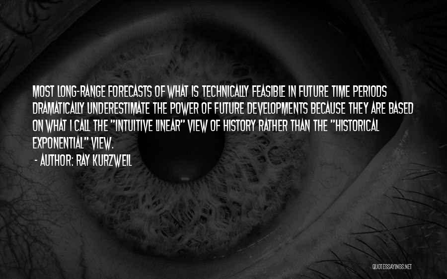 Ray Kurzweil Quotes: Most Long-range Forecasts Of What Is Technically Feasible In Future Time Periods Dramatically Underestimate The Power Of Future Developments Because