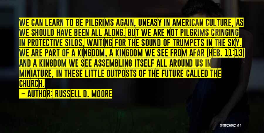 Russell D. Moore Quotes: We Can Learn To Be Pilgrims Again, Uneasy In American Culture, As We Should Have Been All Along. But We