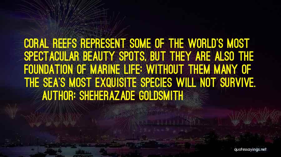 Sheherazade Goldsmith Quotes: Coral Reefs Represent Some Of The World's Most Spectacular Beauty Spots, But They Are Also The Foundation Of Marine Life: