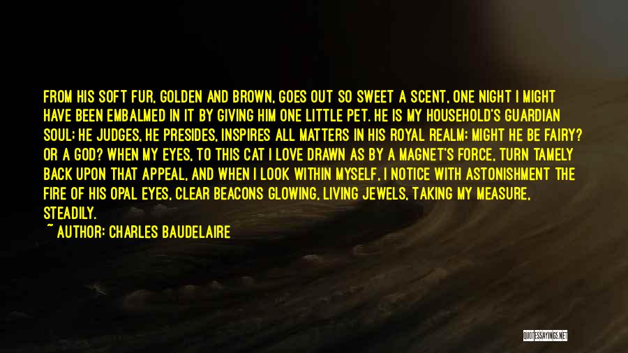 Charles Baudelaire Quotes: From His Soft Fur, Golden And Brown, Goes Out So Sweet A Scent, One Night I Might Have Been Embalmed
