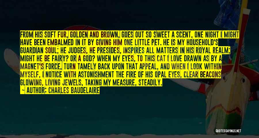 Charles Baudelaire Quotes: From His Soft Fur, Golden And Brown, Goes Out So Sweet A Scent, One Night I Might Have Been Embalmed