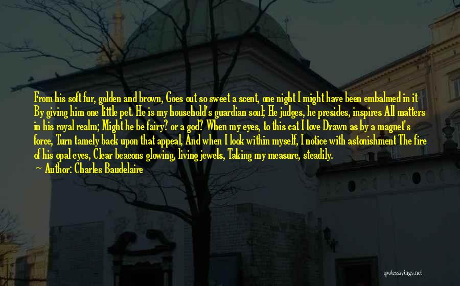 Charles Baudelaire Quotes: From His Soft Fur, Golden And Brown, Goes Out So Sweet A Scent, One Night I Might Have Been Embalmed