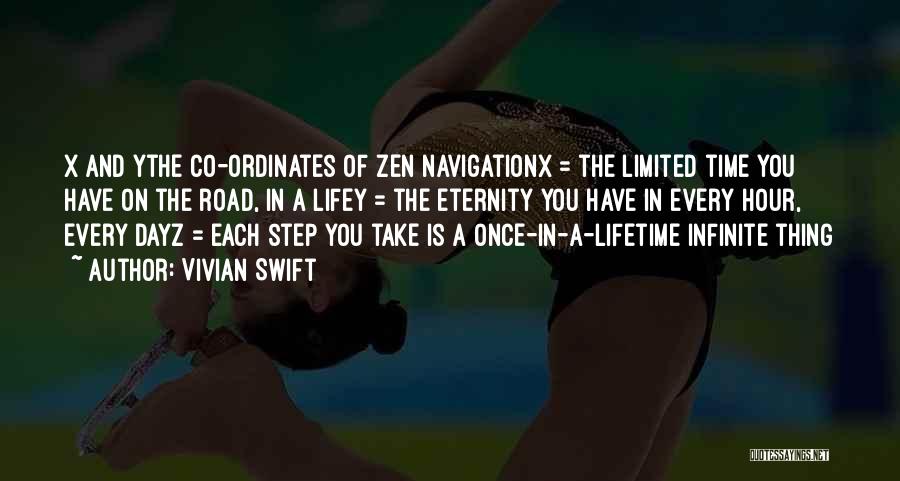 Vivian Swift Quotes: X And Ythe Co-ordinates Of Zen Navigationx = The Limited Time You Have On The Road, In A Lifey =