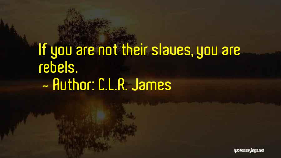 C.L.R. James Quotes: If You Are Not Their Slaves, You Are Rebels.