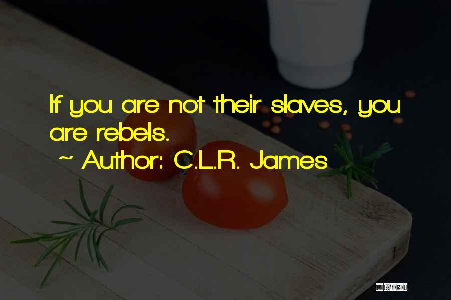 C.L.R. James Quotes: If You Are Not Their Slaves, You Are Rebels.