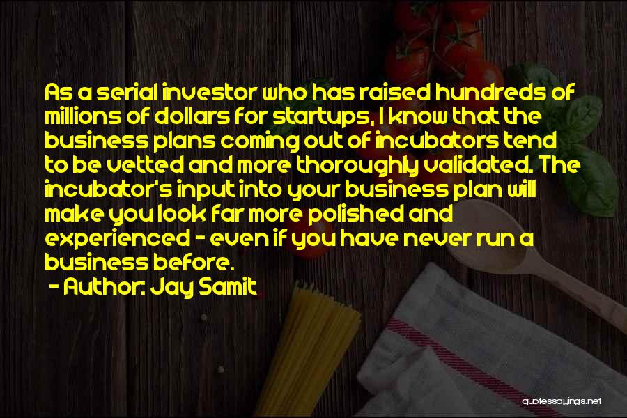 Jay Samit Quotes: As A Serial Investor Who Has Raised Hundreds Of Millions Of Dollars For Startups, I Know That The Business Plans