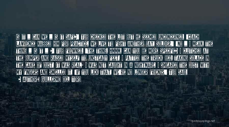 Guillermo Del Toro Quotes: Is It ... Can We ... Is It Safe? Tub Checked The Lot But He Seemed Unconcerned. Coach Lawrence Nabbed