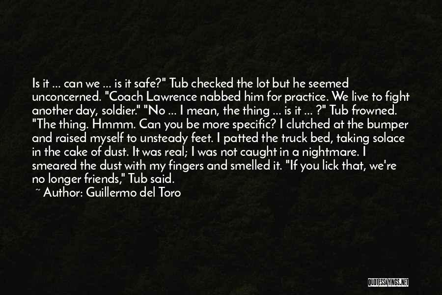 Guillermo Del Toro Quotes: Is It ... Can We ... Is It Safe? Tub Checked The Lot But He Seemed Unconcerned. Coach Lawrence Nabbed