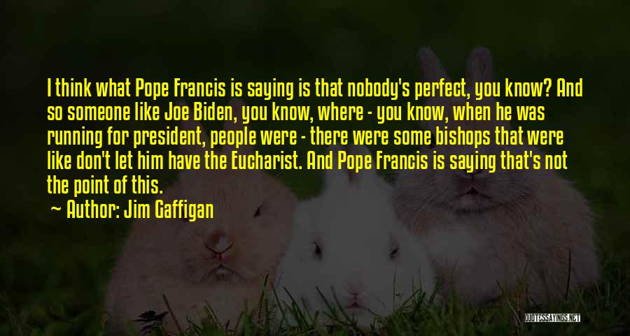 Jim Gaffigan Quotes: I Think What Pope Francis Is Saying Is That Nobody's Perfect, You Know? And So Someone Like Joe Biden, You