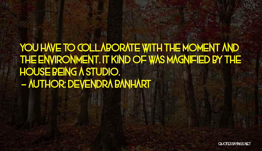 Devendra Banhart Quotes: You Have To Collaborate With The Moment And The Environment. It Kind Of Was Magnified By The House Being A