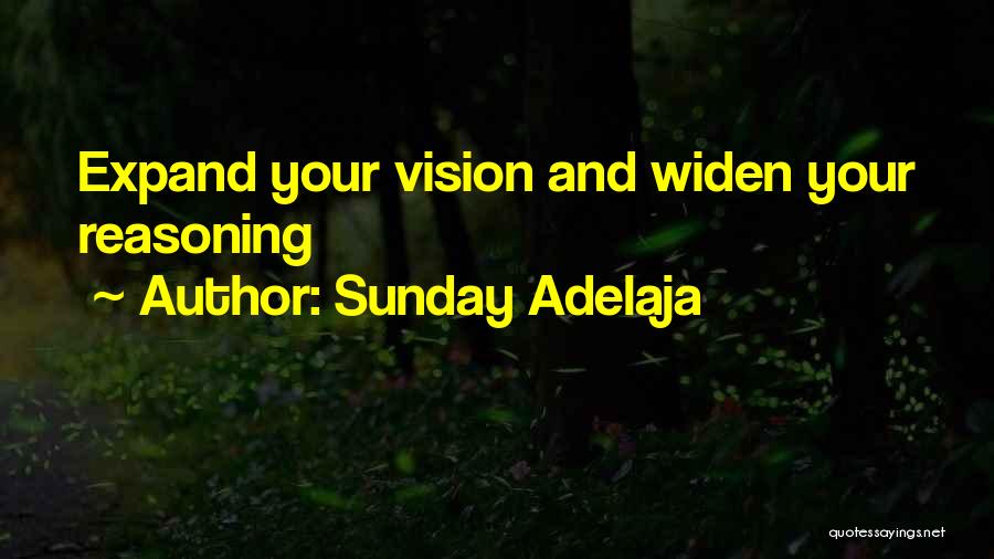 Sunday Adelaja Quotes: Expand Your Vision And Widen Your Reasoning