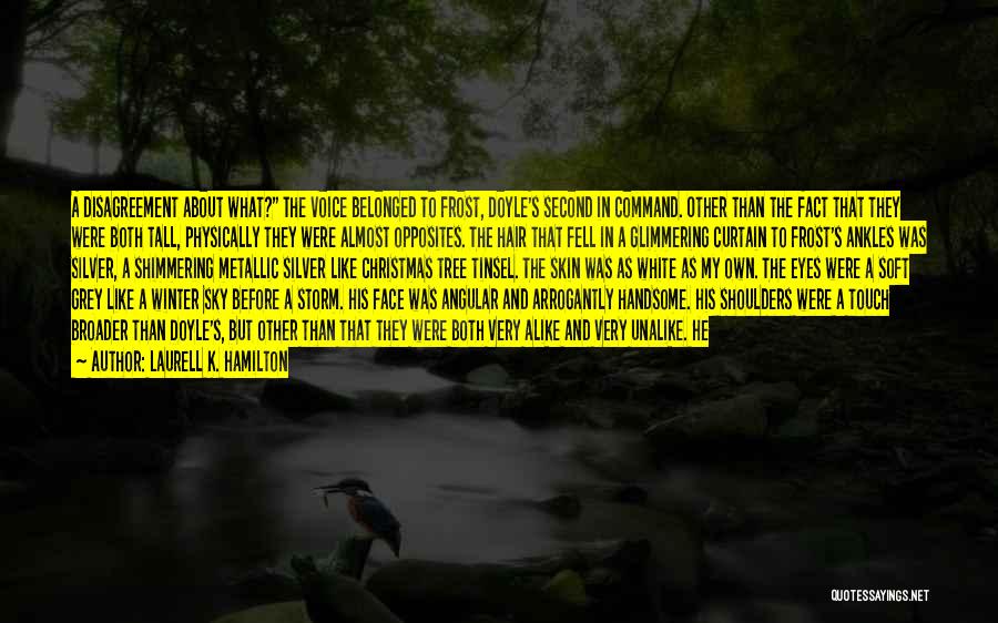Laurell K. Hamilton Quotes: A Disagreement About What? The Voice Belonged To Frost, Doyle's Second In Command. Other Than The Fact That They Were