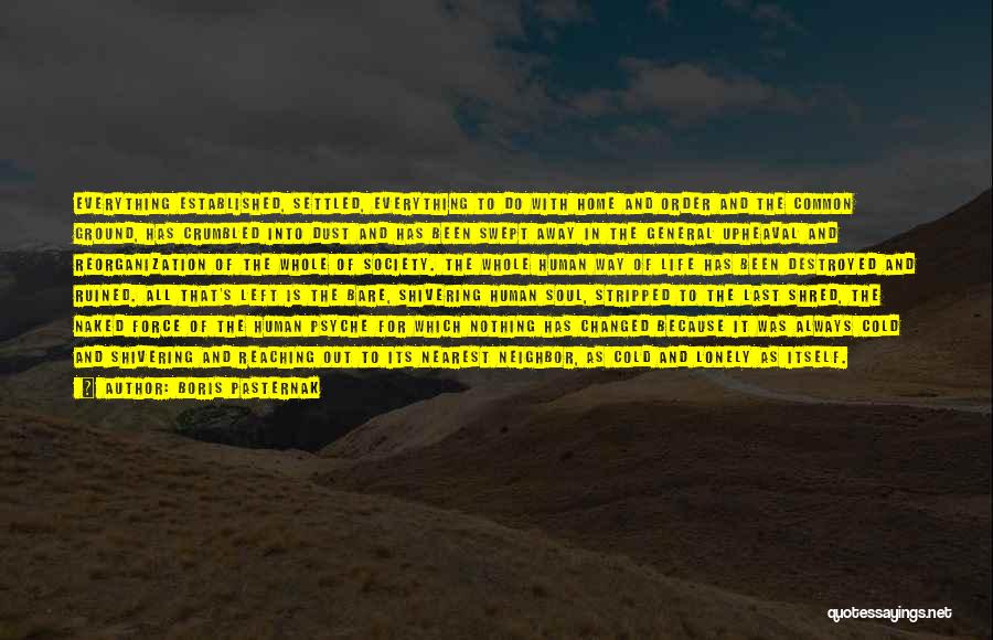 Boris Pasternak Quotes: Everything Established, Settled, Everything To Do With Home And Order And The Common Ground, Has Crumbled Into Dust And Has