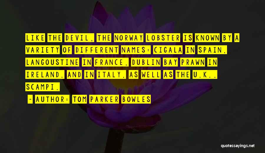 Tom Parker Bowles Quotes: Like The Devil, The Norway Lobster Is Known By A Variety Of Different Names: Cigala In Spain, Langoustine In France,