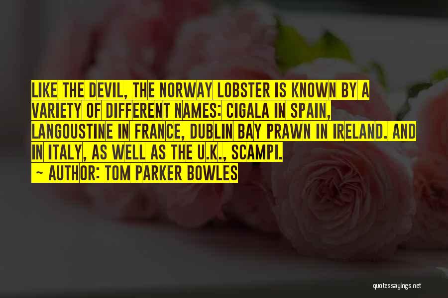 Tom Parker Bowles Quotes: Like The Devil, The Norway Lobster Is Known By A Variety Of Different Names: Cigala In Spain, Langoustine In France,