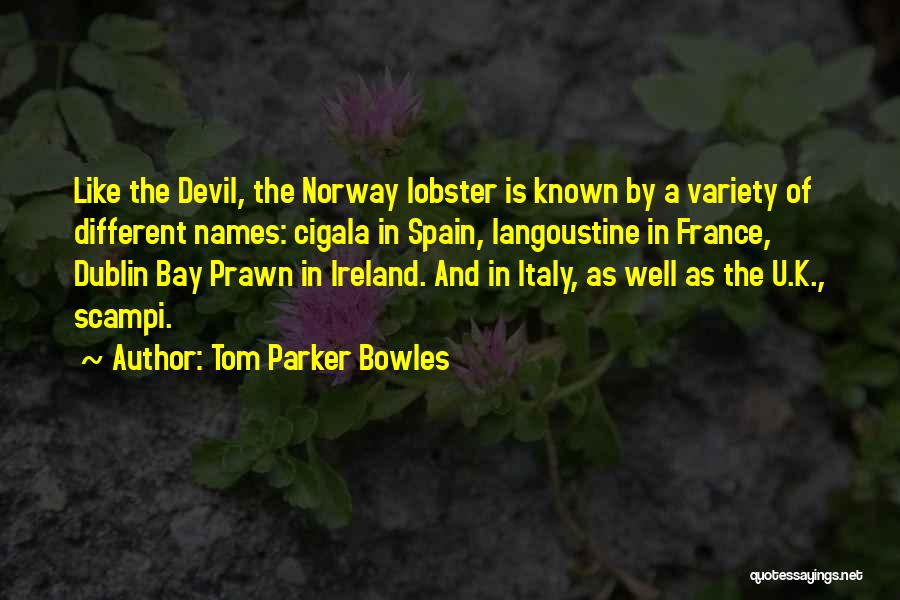 Tom Parker Bowles Quotes: Like The Devil, The Norway Lobster Is Known By A Variety Of Different Names: Cigala In Spain, Langoustine In France,