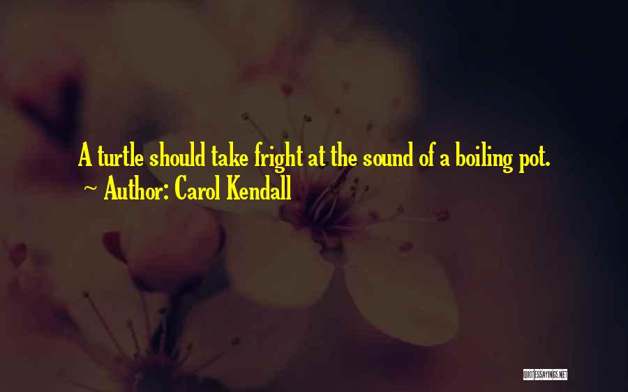 Carol Kendall Quotes: A Turtle Should Take Fright At The Sound Of A Boiling Pot.