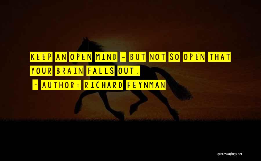 Richard Feynman Quotes: Keep An Open Mind - But Not So Open That Your Brain Falls Out.