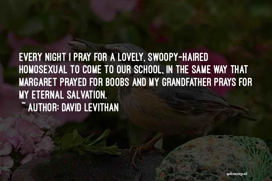 David Levithan Quotes: Every Night I Pray For A Lovely, Swoopy-haired Homosexual To Come To Our School, In The Same Way That Margaret