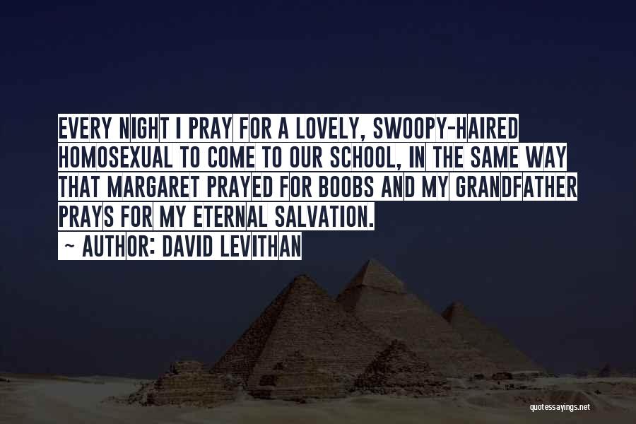 David Levithan Quotes: Every Night I Pray For A Lovely, Swoopy-haired Homosexual To Come To Our School, In The Same Way That Margaret