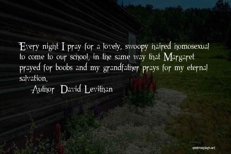 David Levithan Quotes: Every Night I Pray For A Lovely, Swoopy-haired Homosexual To Come To Our School, In The Same Way That Margaret