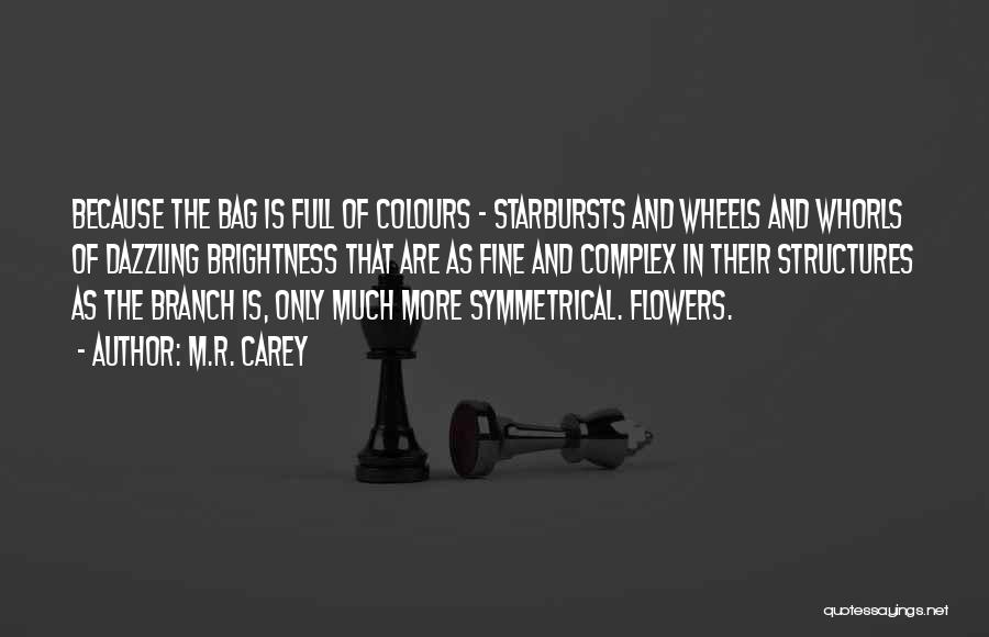 M.R. Carey Quotes: Because The Bag Is Full Of Colours - Starbursts And Wheels And Whorls Of Dazzling Brightness That Are As Fine