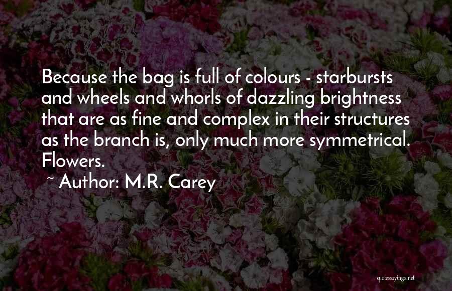 M.R. Carey Quotes: Because The Bag Is Full Of Colours - Starbursts And Wheels And Whorls Of Dazzling Brightness That Are As Fine