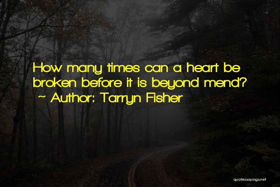 Tarryn Fisher Quotes: How Many Times Can A Heart Be Broken Before It Is Beyond Mend?