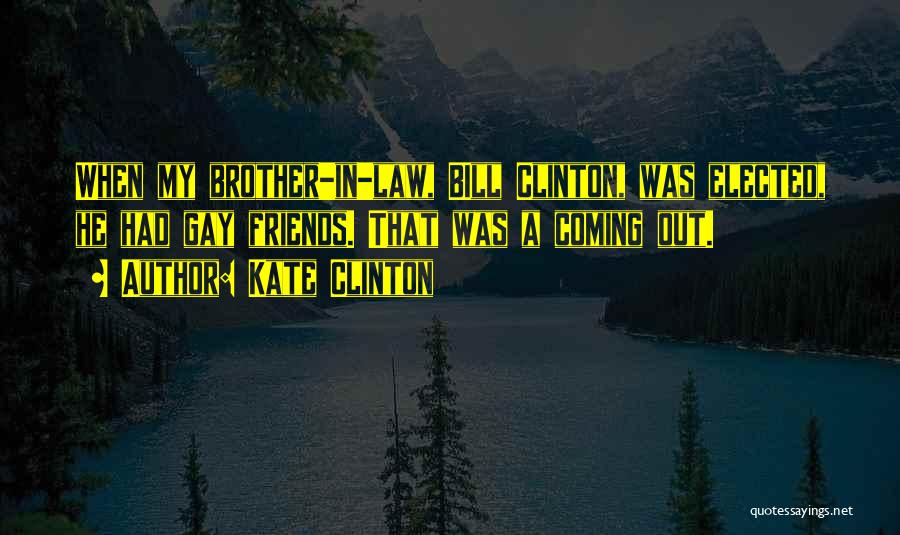 Kate Clinton Quotes: When My Brother-in-law, Bill Clinton, Was Elected, He Had Gay Friends. That Was A Coming Out.