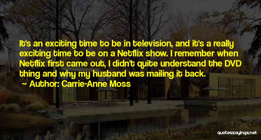 Carrie-Anne Moss Quotes: It's An Exciting Time To Be In Television, And It's A Really Exciting Time To Be On A Netflix Show.