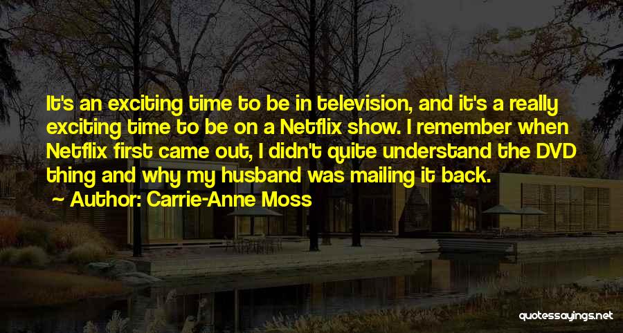 Carrie-Anne Moss Quotes: It's An Exciting Time To Be In Television, And It's A Really Exciting Time To Be On A Netflix Show.