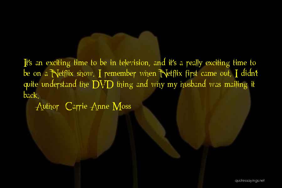 Carrie-Anne Moss Quotes: It's An Exciting Time To Be In Television, And It's A Really Exciting Time To Be On A Netflix Show.