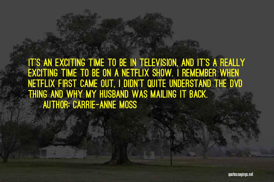 Carrie-Anne Moss Quotes: It's An Exciting Time To Be In Television, And It's A Really Exciting Time To Be On A Netflix Show.