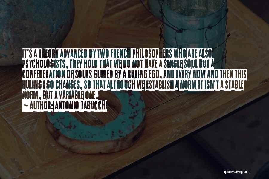 Antonio Tabucchi Quotes: It's A Theory Advanced By Two French Philosophers Who Are Also Psychologists, They Hold That We Do Not Have A