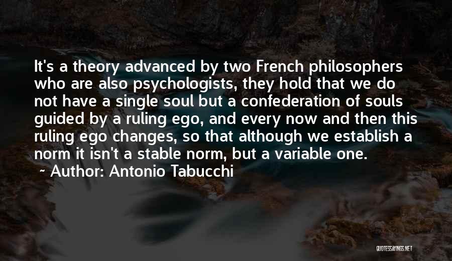 Antonio Tabucchi Quotes: It's A Theory Advanced By Two French Philosophers Who Are Also Psychologists, They Hold That We Do Not Have A