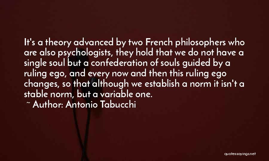 Antonio Tabucchi Quotes: It's A Theory Advanced By Two French Philosophers Who Are Also Psychologists, They Hold That We Do Not Have A