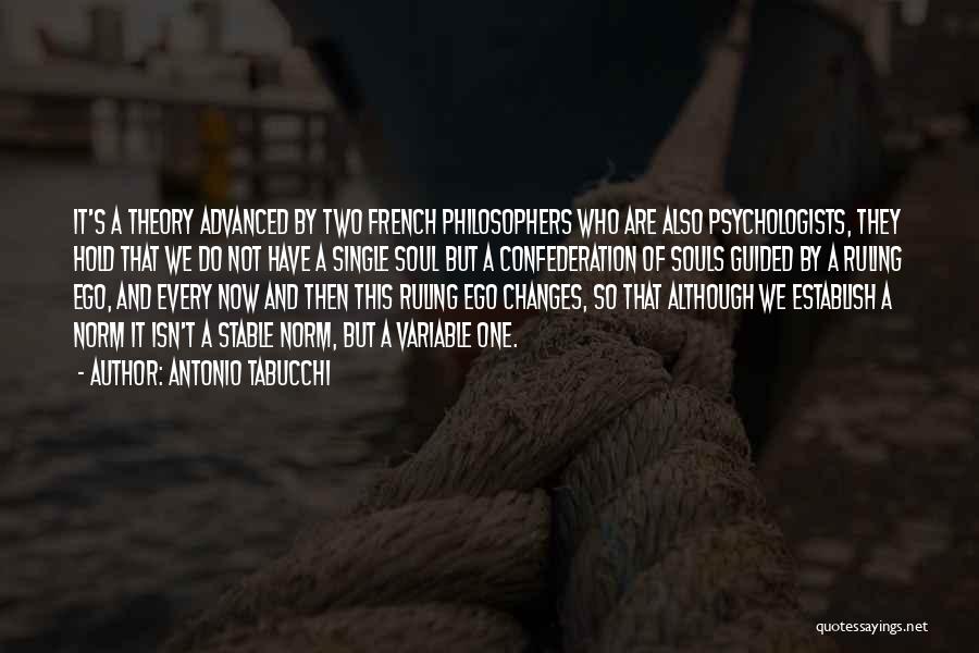 Antonio Tabucchi Quotes: It's A Theory Advanced By Two French Philosophers Who Are Also Psychologists, They Hold That We Do Not Have A