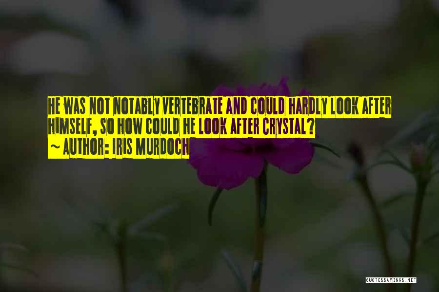 Iris Murdoch Quotes: He Was Not Notably Vertebrate And Could Hardly Look After Himself, So How Could He Look After Crystal?