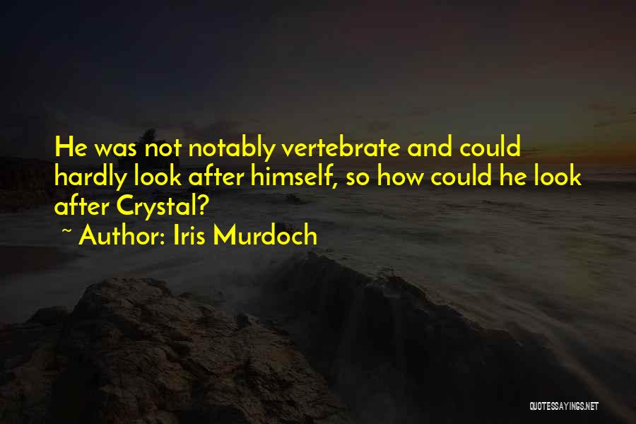 Iris Murdoch Quotes: He Was Not Notably Vertebrate And Could Hardly Look After Himself, So How Could He Look After Crystal?