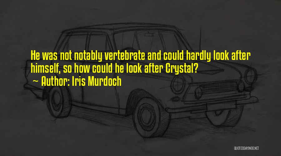 Iris Murdoch Quotes: He Was Not Notably Vertebrate And Could Hardly Look After Himself, So How Could He Look After Crystal?