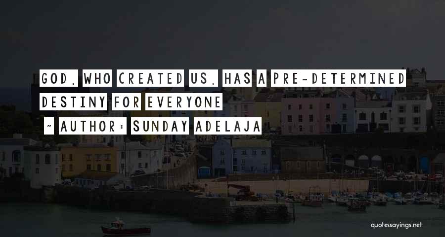 Sunday Adelaja Quotes: God, Who Created Us, Has A Pre-determined Destiny For Everyone